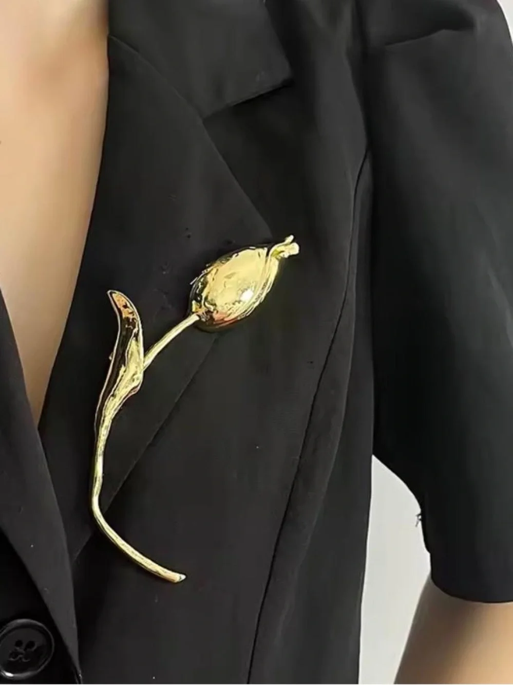 Gold Tulip Brooch Pin - Brooch Pin Accessories